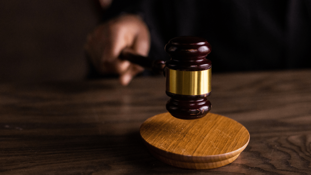 judge's gavel on wooden desk 